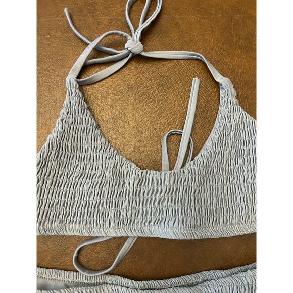 Zaful Gray 2 Piece Ribbed Bikini Women's Medium - Picture 2 of 5